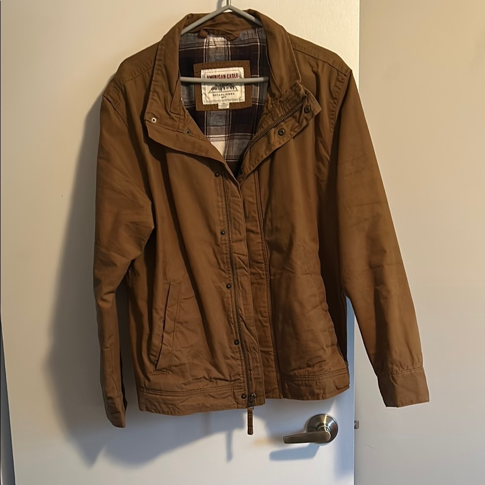 American Eagle Outfitters Brown Utility Jacket Casual Style